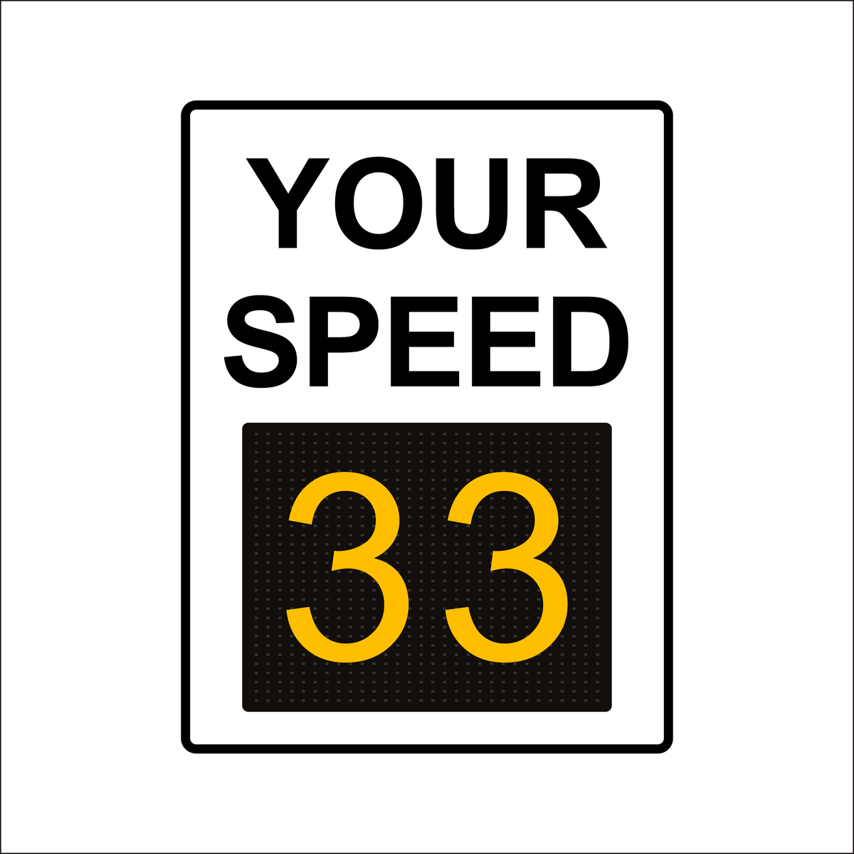 Winstar 18M Digital Radar Speed Sign 36&quot; x 48&quot; (34.5&quot; Matrix LED Display)
