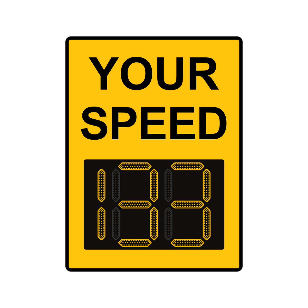 Winstar 18 Digital Radar Speed Sign 36&quot; x 48&quot; (34.5&quot; LED Display)