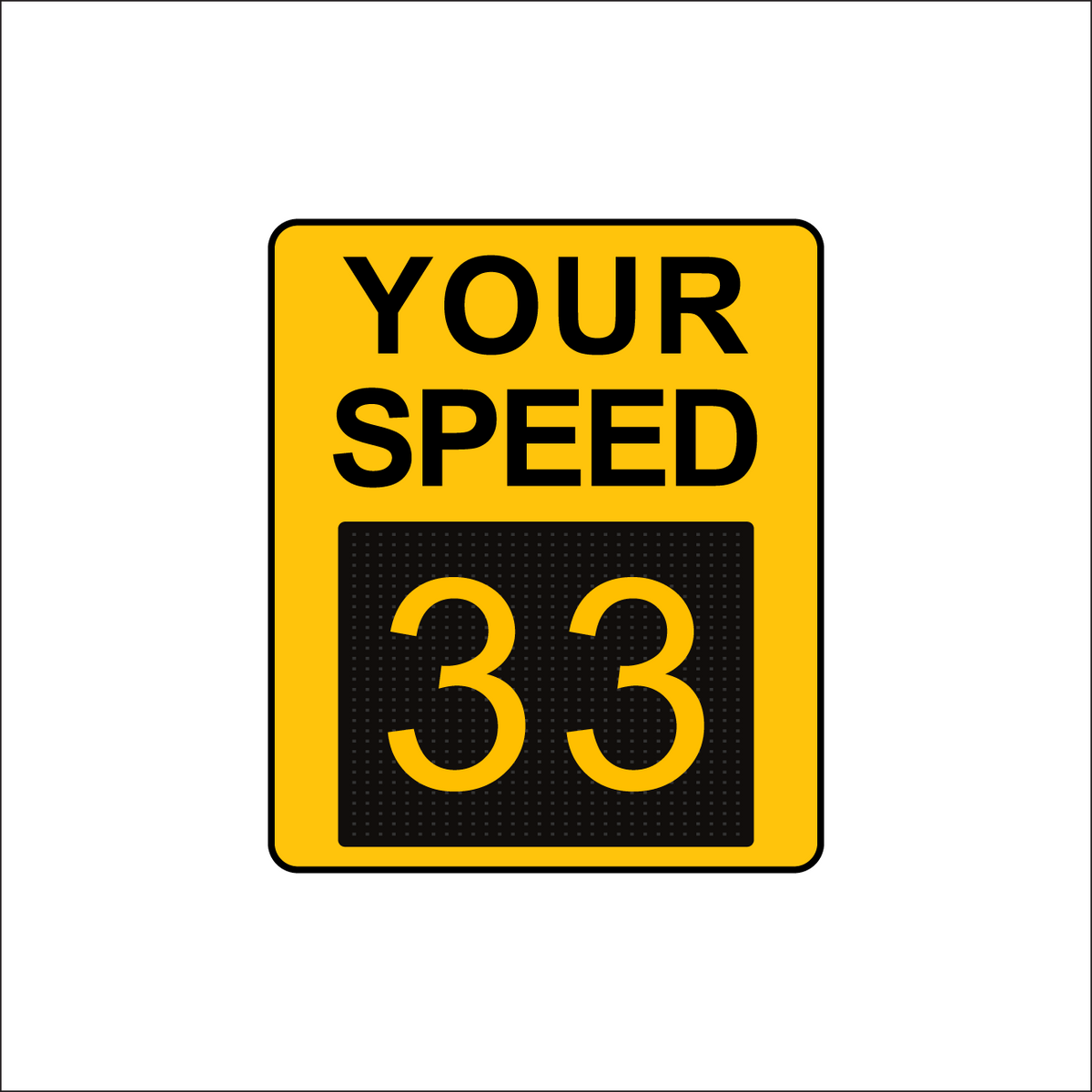 Winstar 15A-M Digital Radar Speed Sign 28&quot; x 33&quot; (26.5&quot; Matrix LED Display)