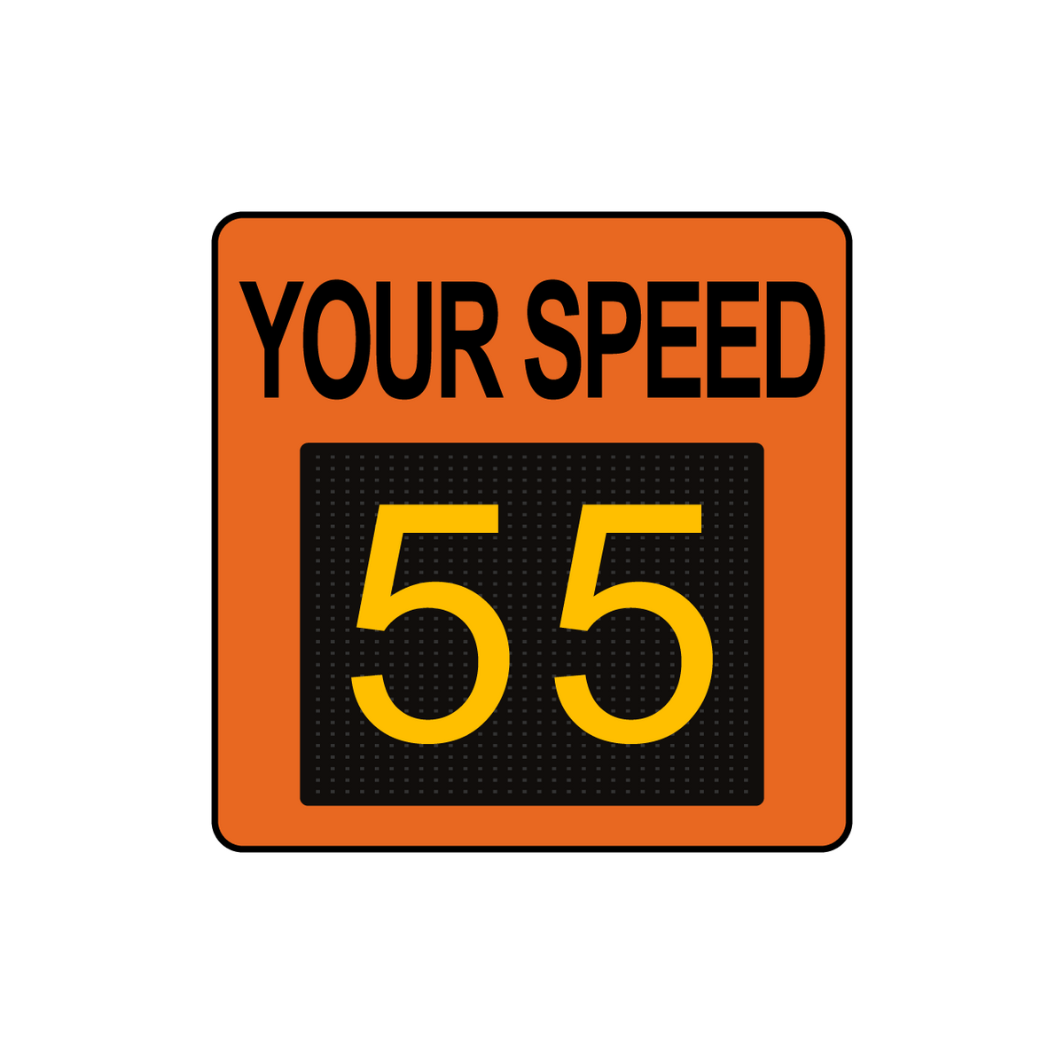 Winstar 11M Digital Radar Speed Sign 23&quot; x 23&quot; (20&quot; Matrix LED Display)