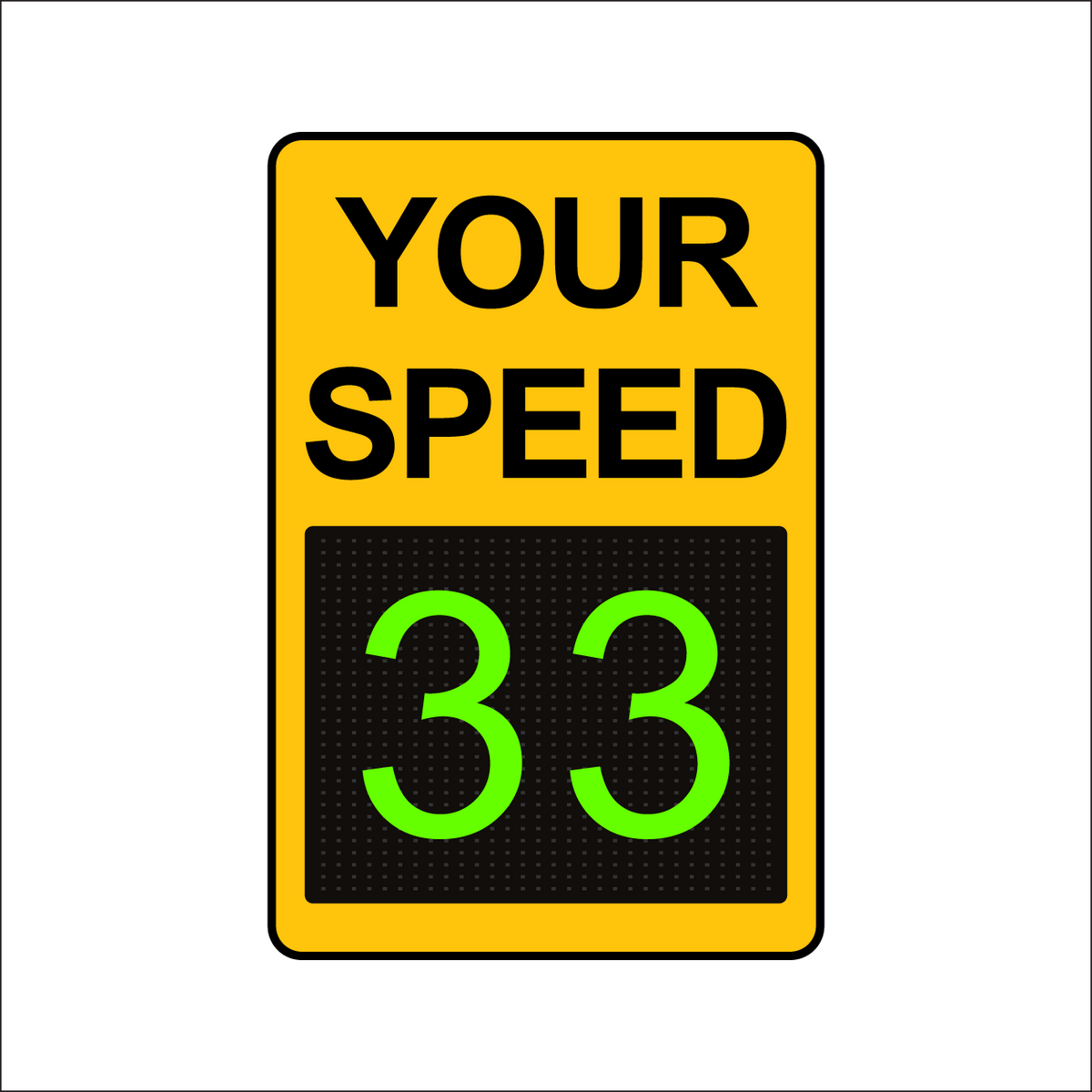 Winstar 15A-M Digital Radar Speed Sign 28&quot; x 33&quot; (26.5&quot; Matrix LED Display)