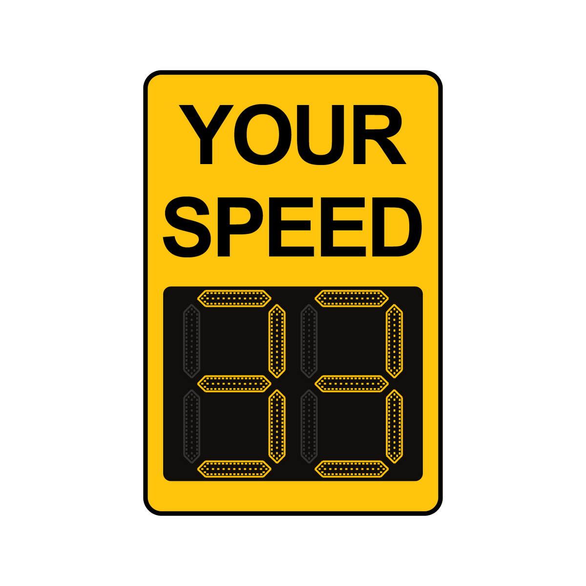 Winstar 15 Digital Radar Speed Sign 24&quot; x 36&quot; (26.5&quot; LED Display)