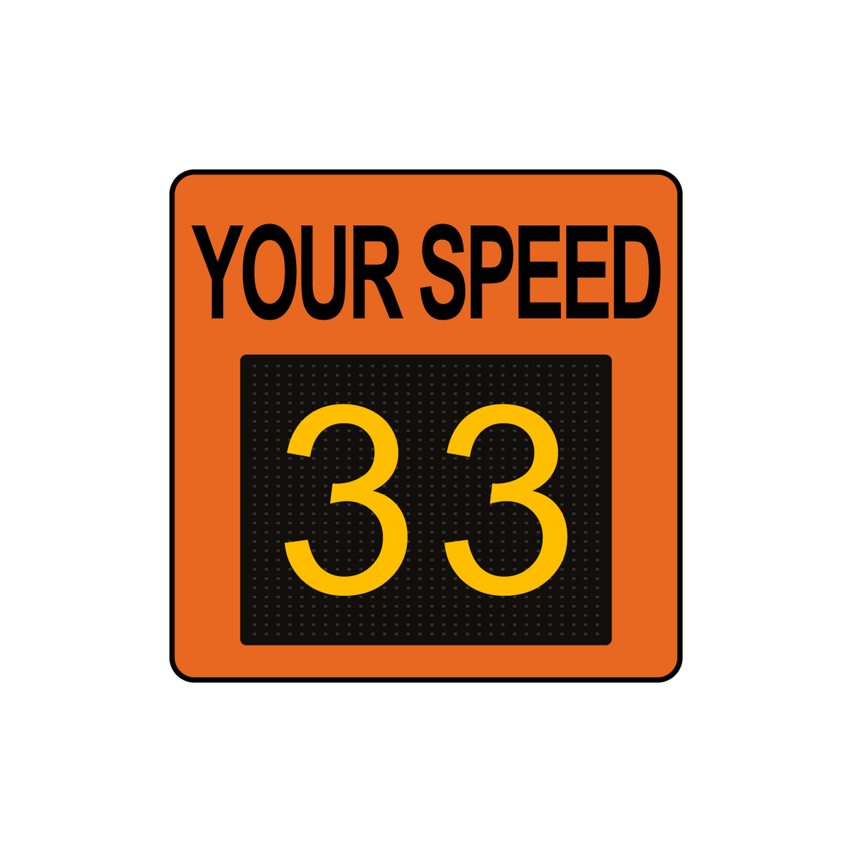 Winstar 11M Digital Radar Speed Sign 23&quot; x 23&quot; (20&quot; Matrix LED Display)
