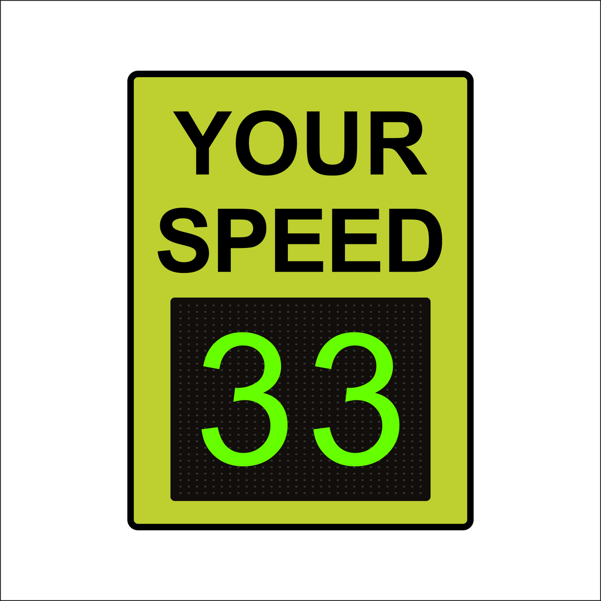 Winstar 18M Digital Radar Speed Sign 36&quot; x 48&quot; (34.5&quot; Matrix LED Display)