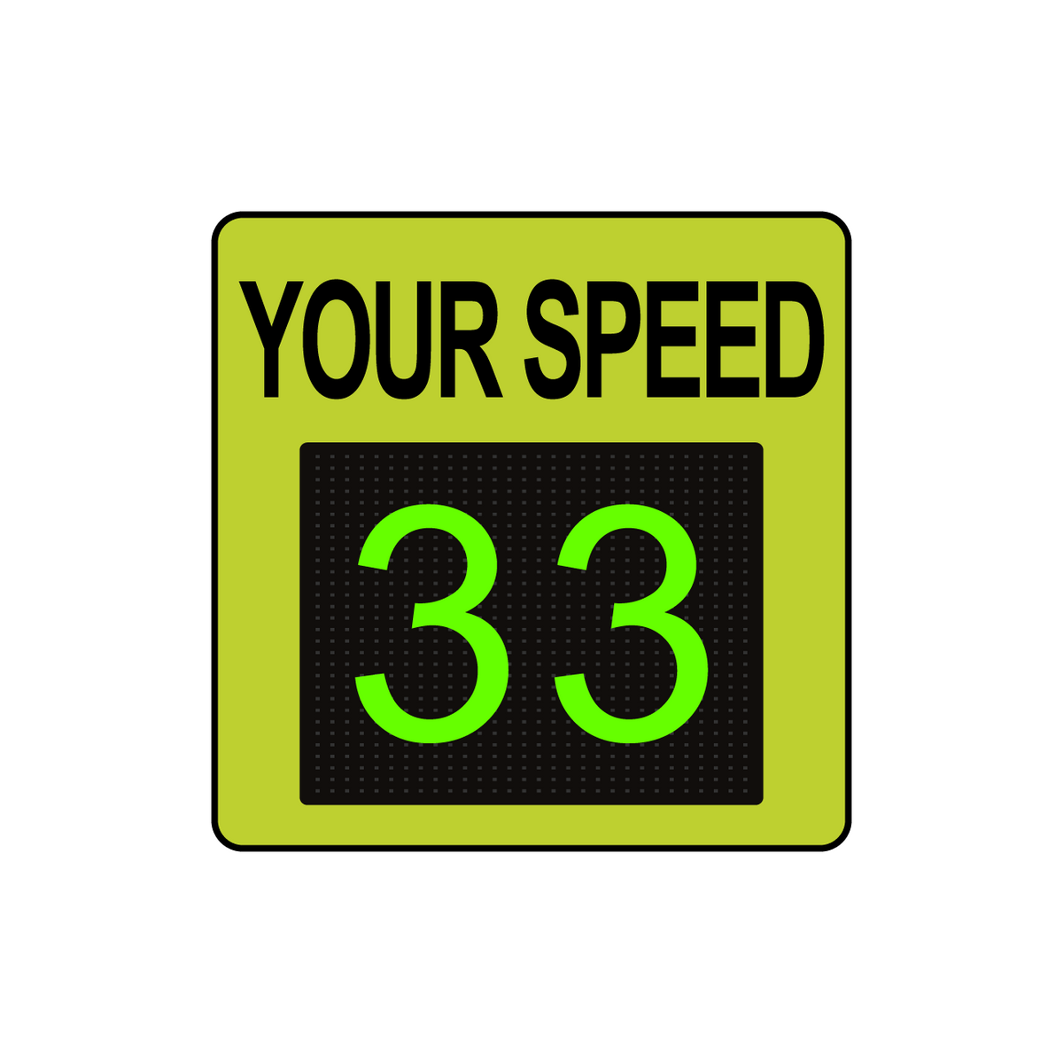 Winstar 11M Digital Radar Speed Sign 23&quot; x 23&quot; (20&quot; Matrix LED Display)