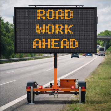 Winstar WRS-400M Full-Size Matrix Portable Changeable Message Sign