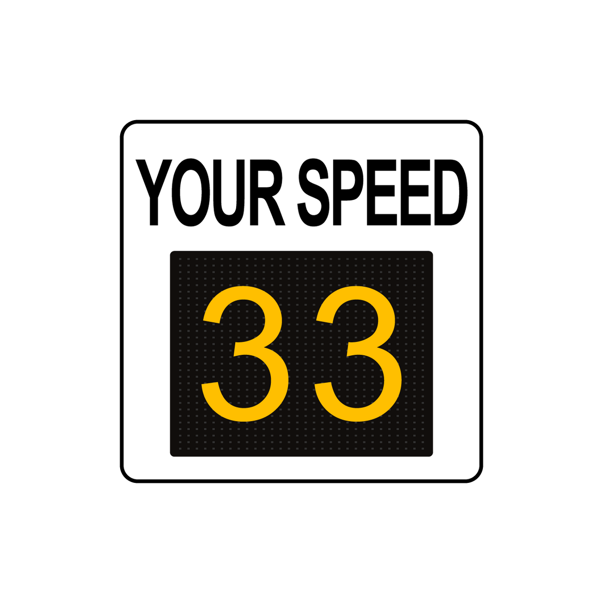 Winstar 11M Digital Radar Speed Sign 23&quot; x 23&quot; (20&quot; Matrix LED Display)