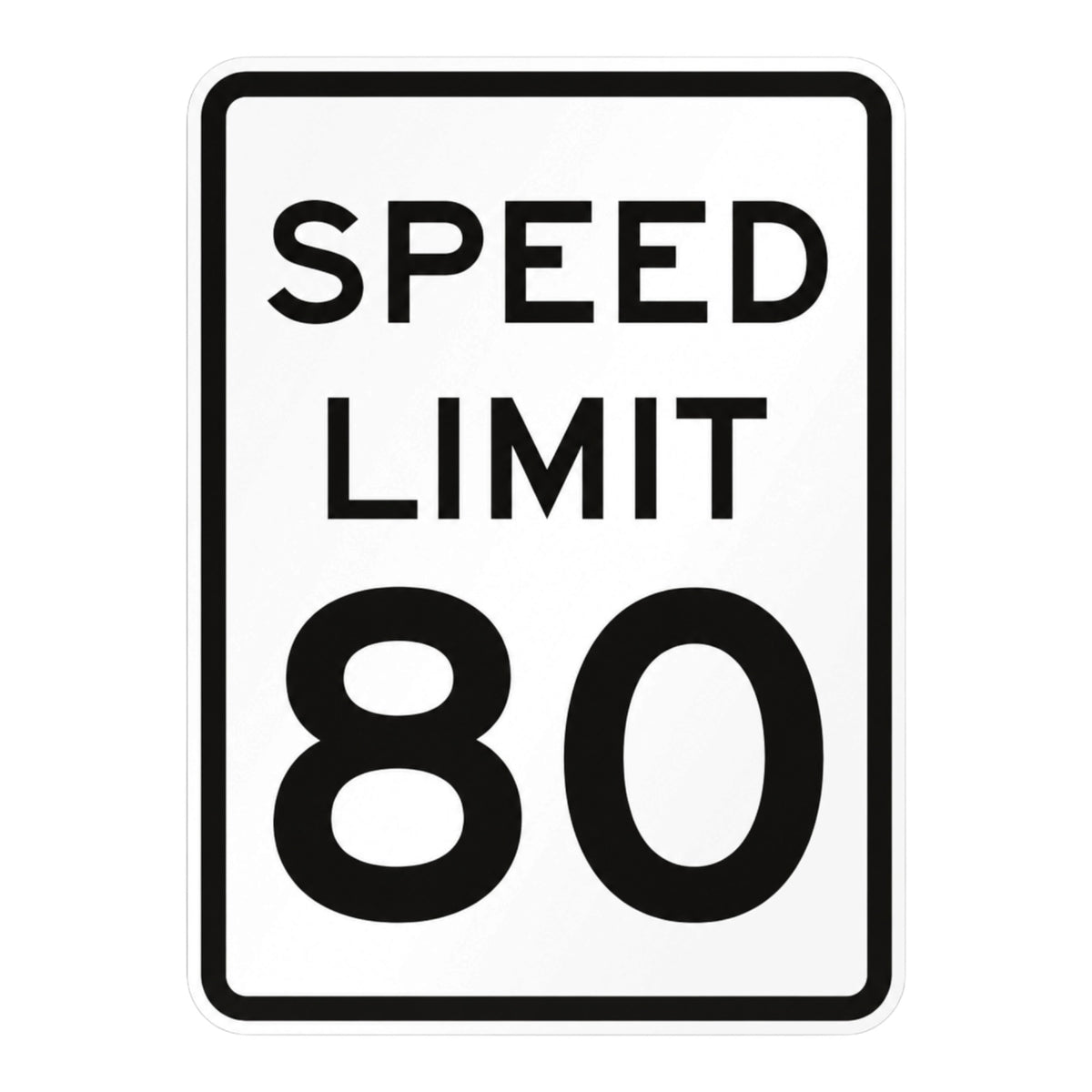 Speed Limit 65 MPH 18 x 24 3M High Intensity reflective aluminium sign