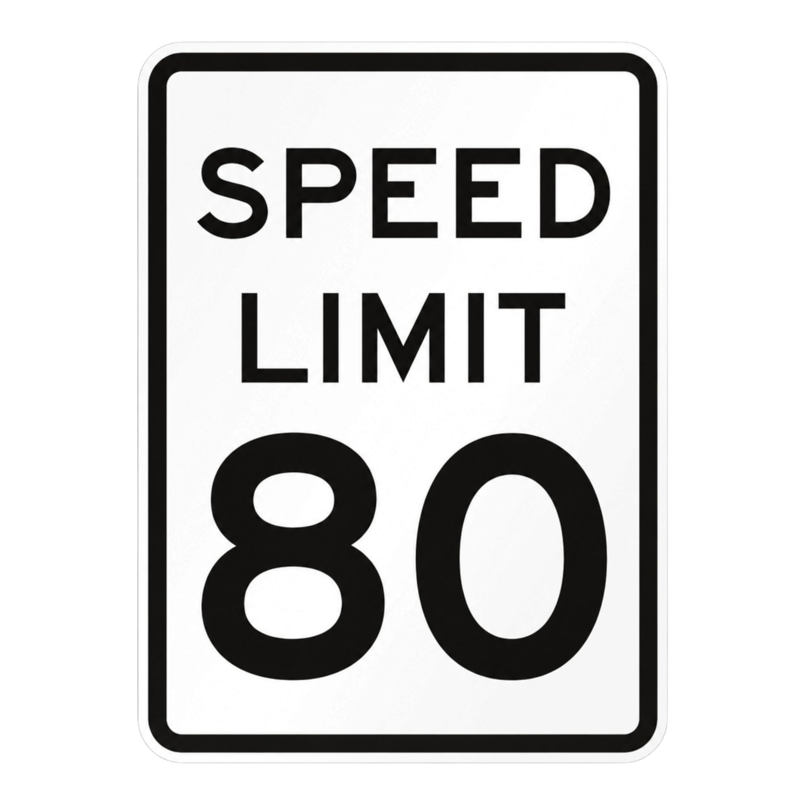 Speed Limit 65 MPH 18 x 24 3M High Intensity reflective aluminium sign
