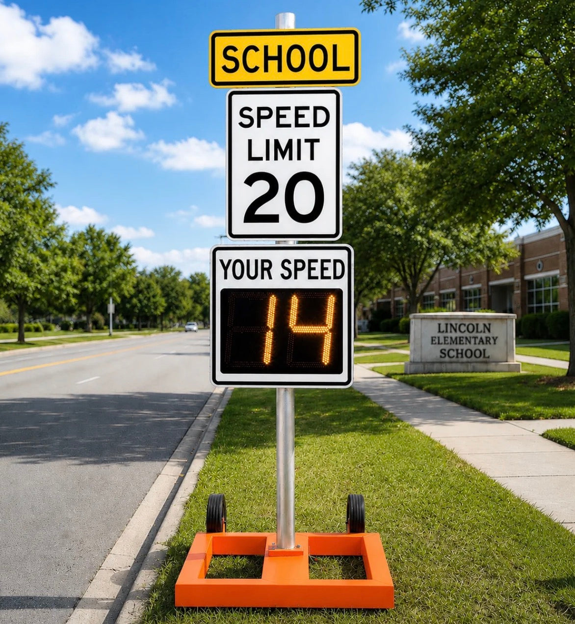 Winstar 11 Digital Radar Speed Sign 23" x 23" (26.5" LED Display)
