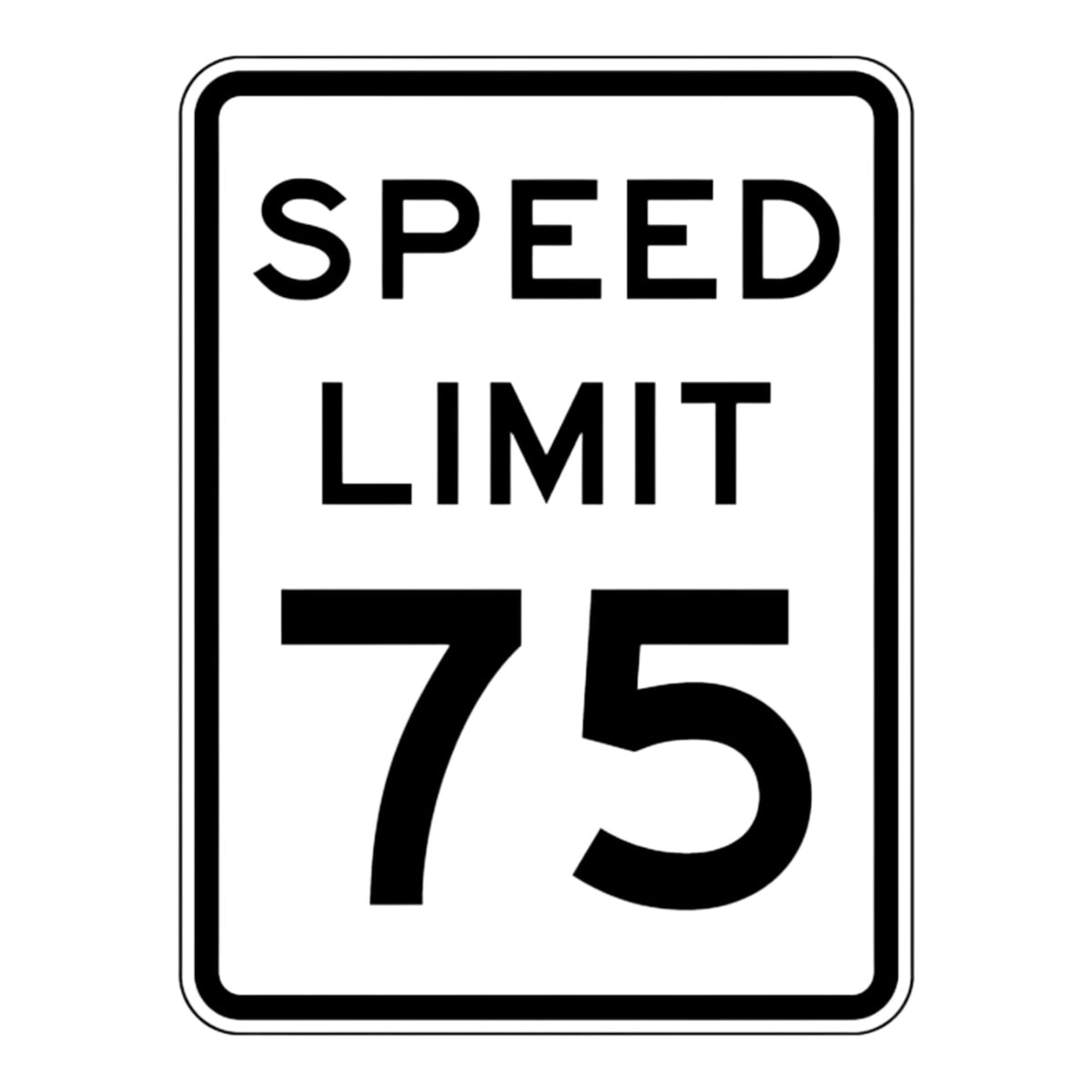 Speed Limit 60 MPH 18 x 24 3M High Intensity reflective aluminium sign