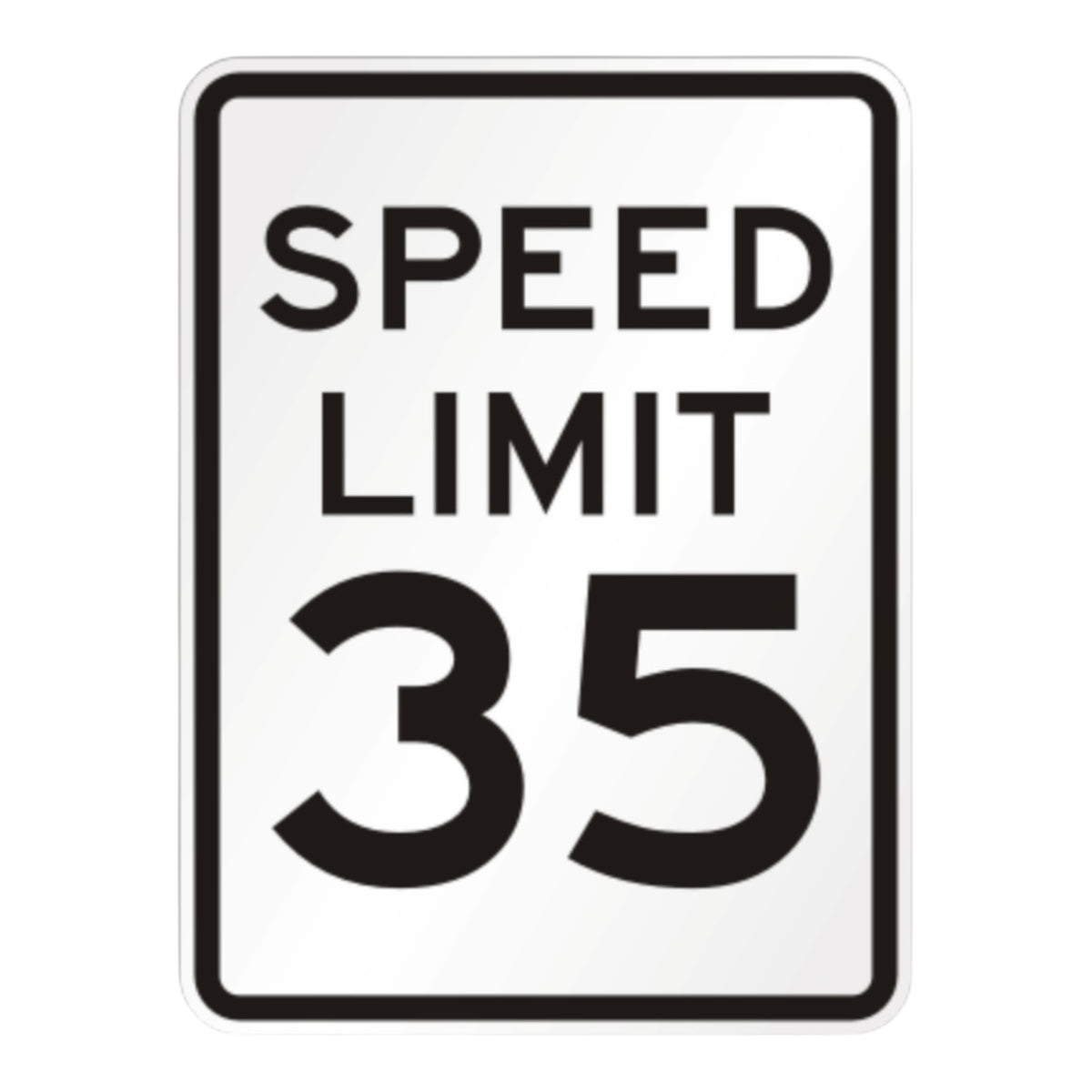 Speed Limit 20 MPH 18 x 24 3M High Intensity reflective aluminium sign
