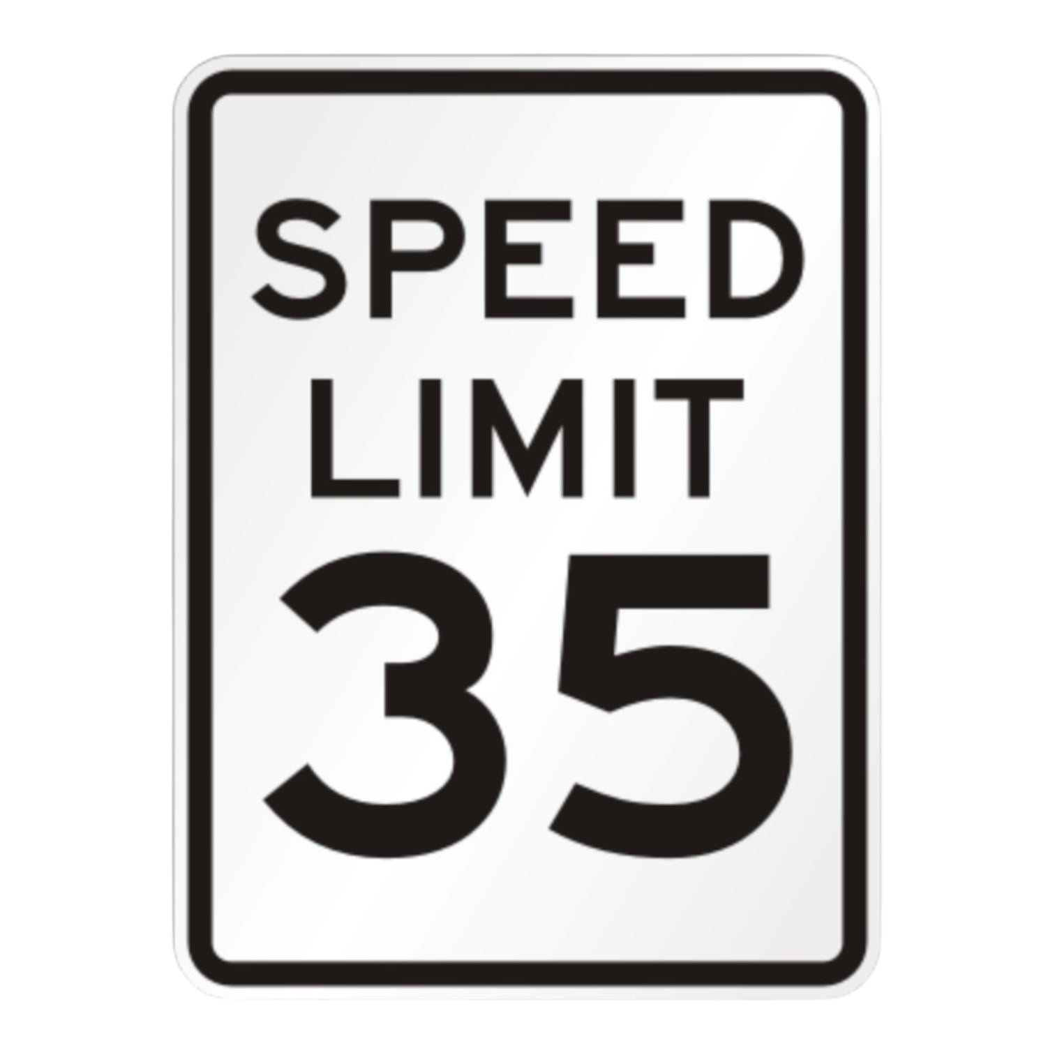 Speed Limit 20 MPH 18 x 24 3M High Intensity reflective aluminium sign