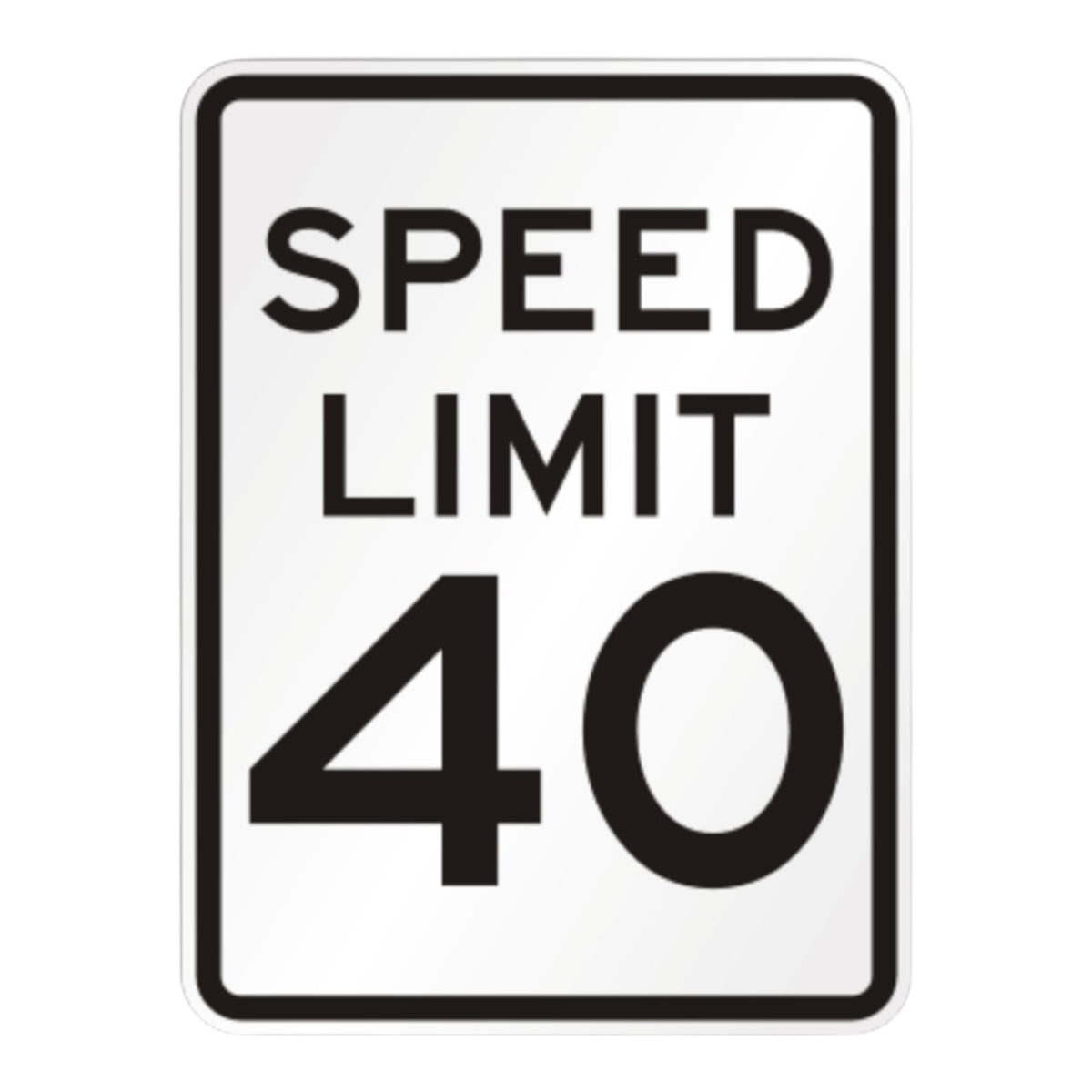 Speed Limit 25 MPH 18 x 24 3M High Intensity reflective aluminium sign
