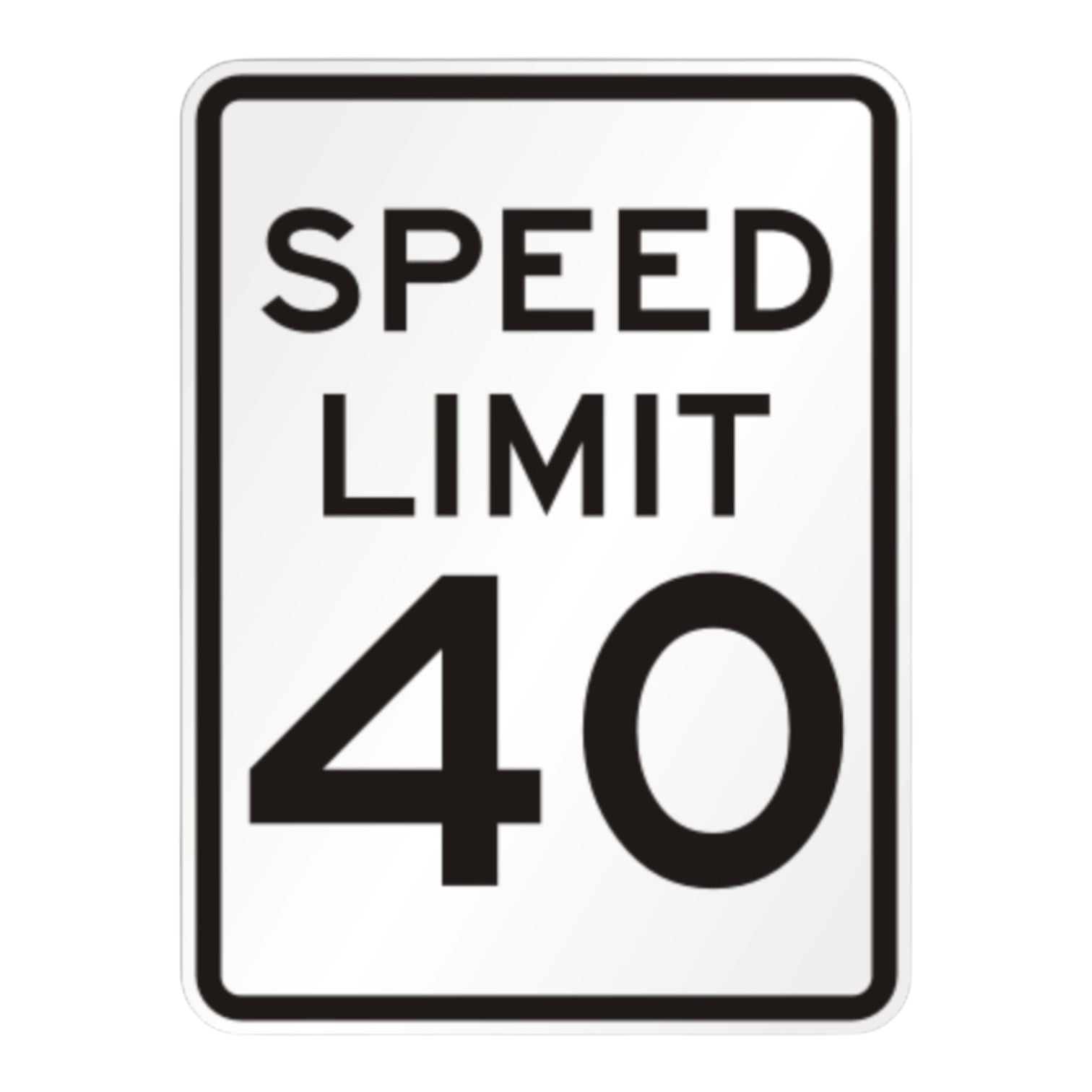 Speed Limit 25 MPH 18 x 24 3M High Intensity reflective aluminium sign